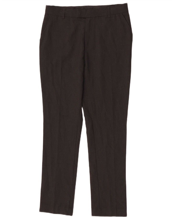 Pantaloni da abito slim Marks & Spencer da ragazzo 14-15 anni W29 L29 Poliestere grigio