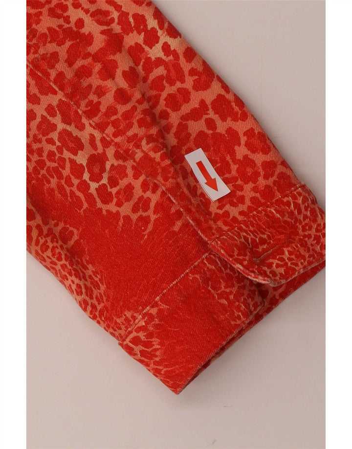 Giacca Jeans Donna Blumarine IT 40 Small Red Stampa Animalier