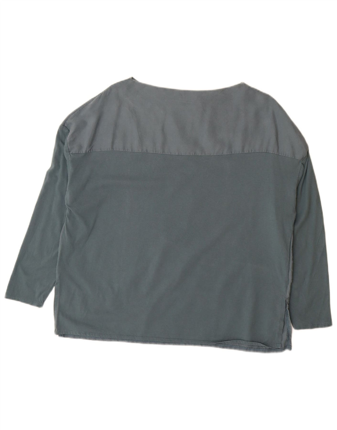 Top Zara da donna oversize in camicetta UK 10 piccolo in cotone color block grigio