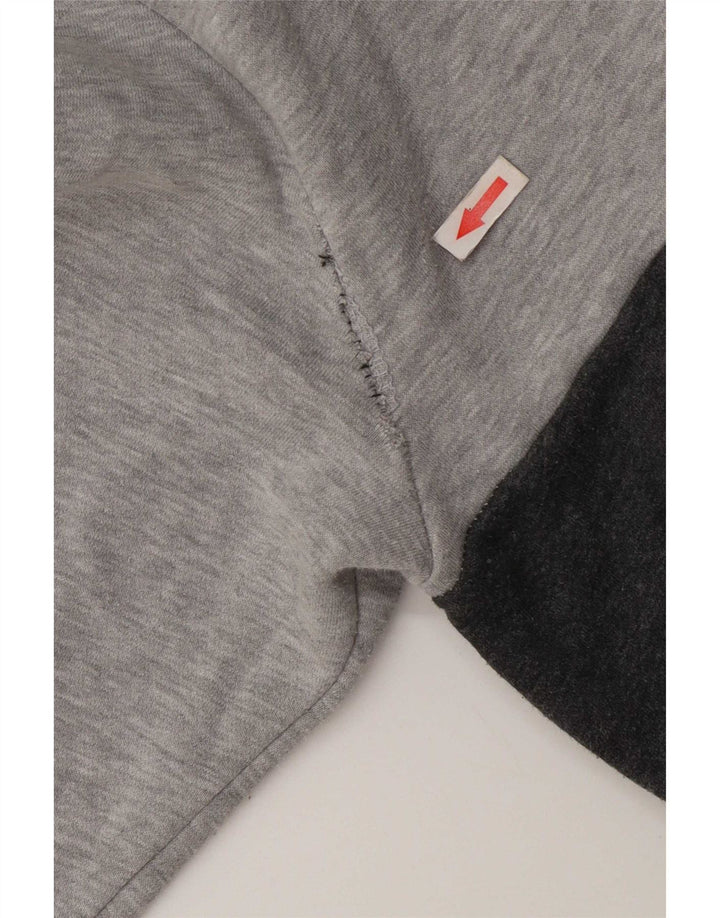 Fila Felpa da uomo Maglione grande in cotone color block grigio