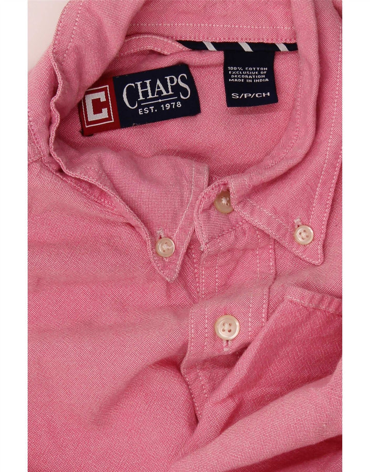 Camicia da uomo Chaps piccola in cotone rosa