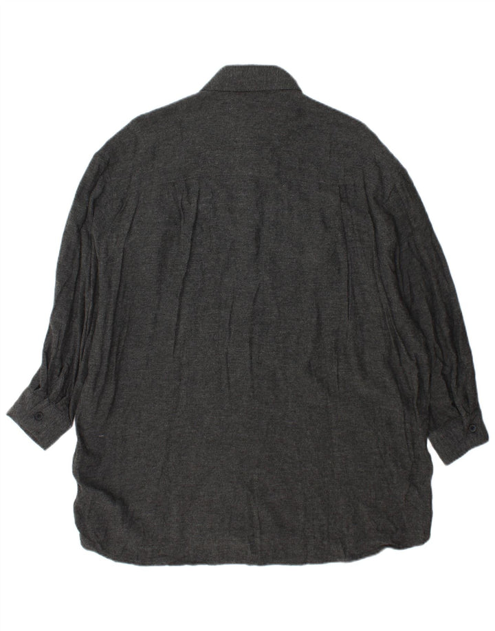Abito chemisier oversize da donna Zara UK 10 piccolo in viscosa grigia