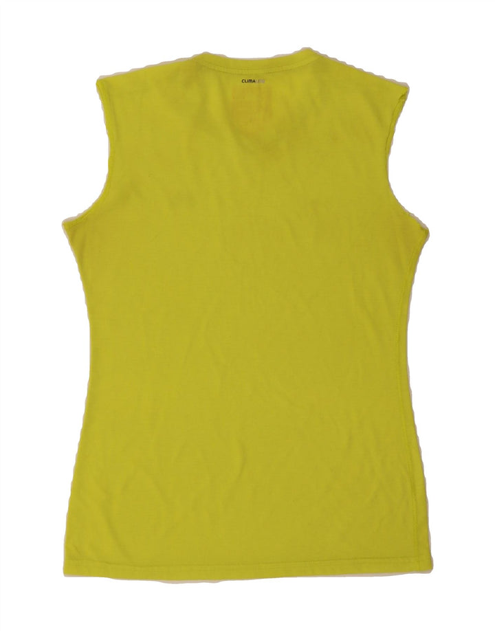 ADIDAS Womens Climalite Vest Top UK 12 Medium Yellow Polyester Vintage Adidas and Second-Hand Adidas from Messina Hembry 