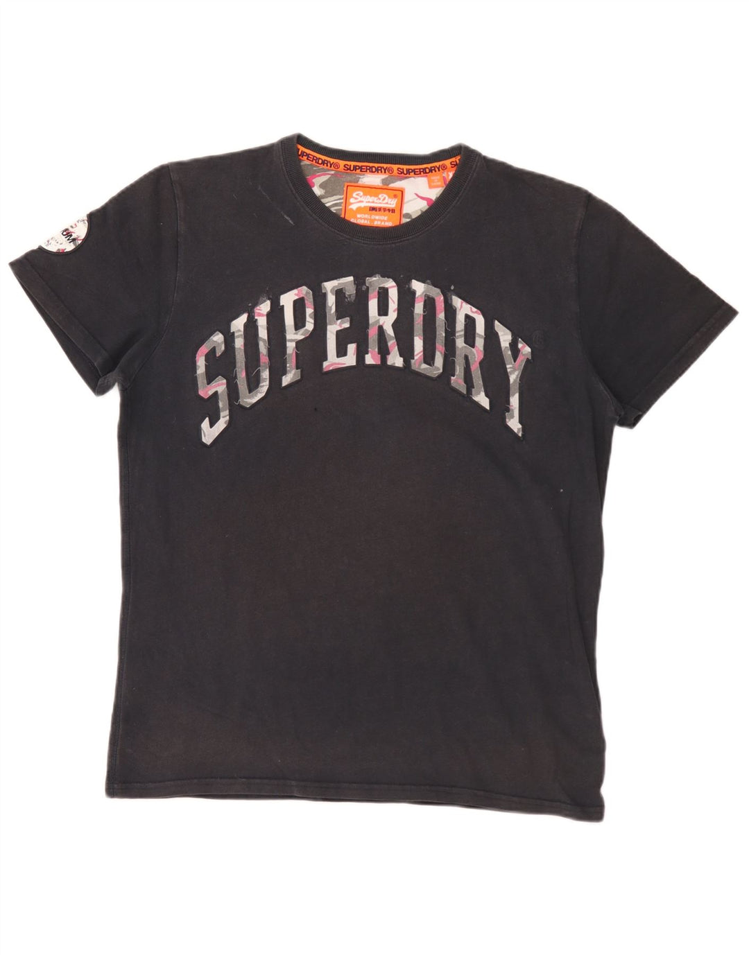 T-shirt grafica da uomo Superdry Top XL in cotone nero