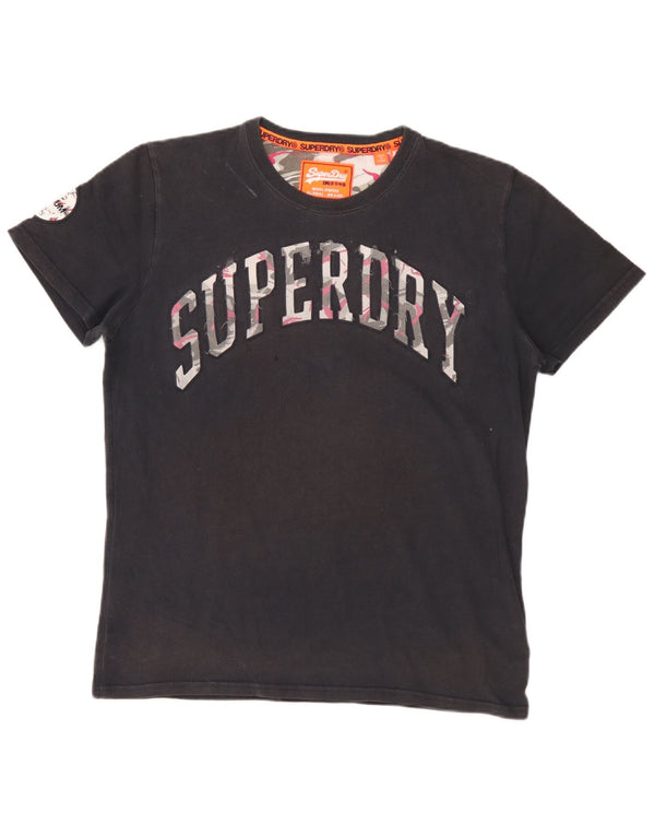 T-shirt grafica da uomo Superdry Top XL in cotone nero