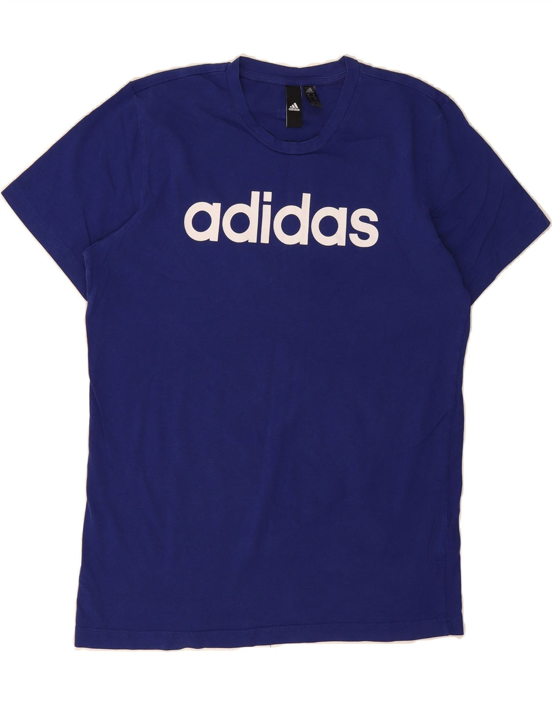ADIDAS Mens Graphic T-Shirt Top Medium Blue Vintage Adidas and Second-Hand Adidas from Messina Hembry 