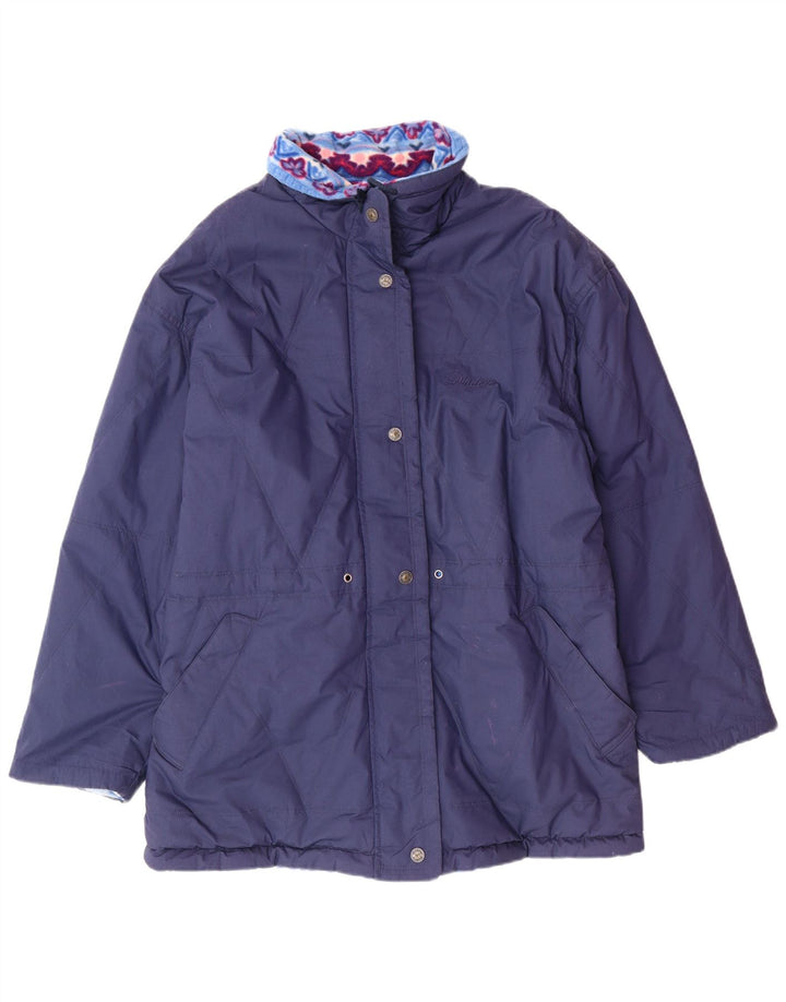 DIADORA Womens Reversible Windbreaker Jacket UK 14 Medium Navy Blue