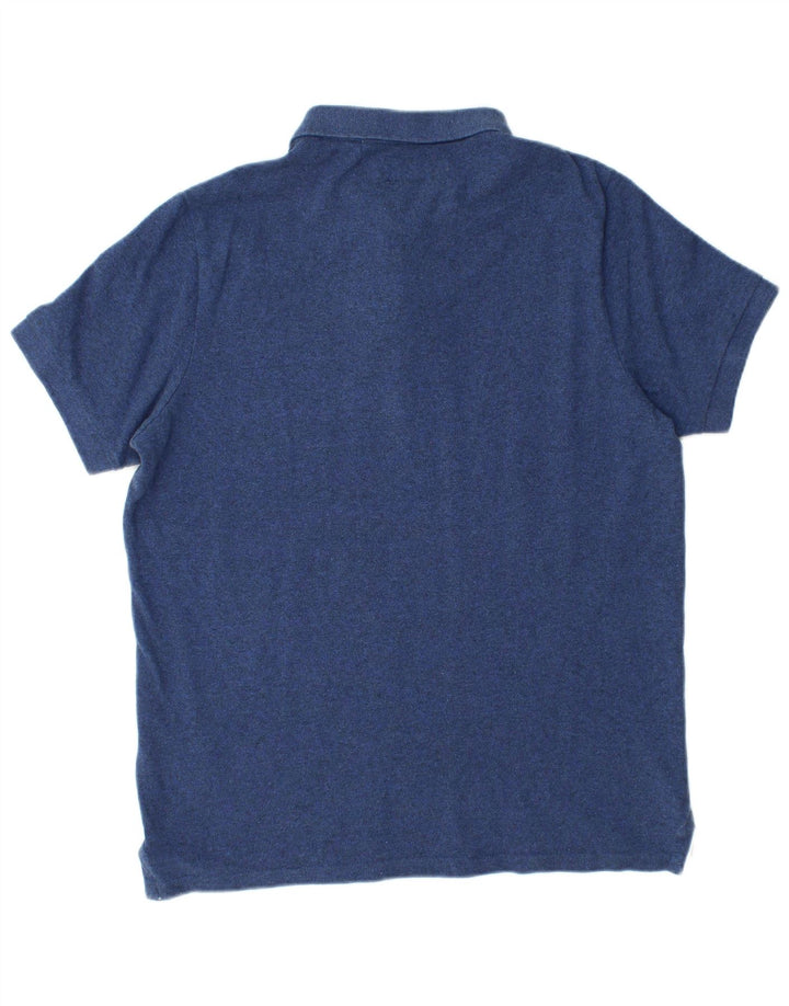 Polo da uomo Superdry Large in cotone blu navy