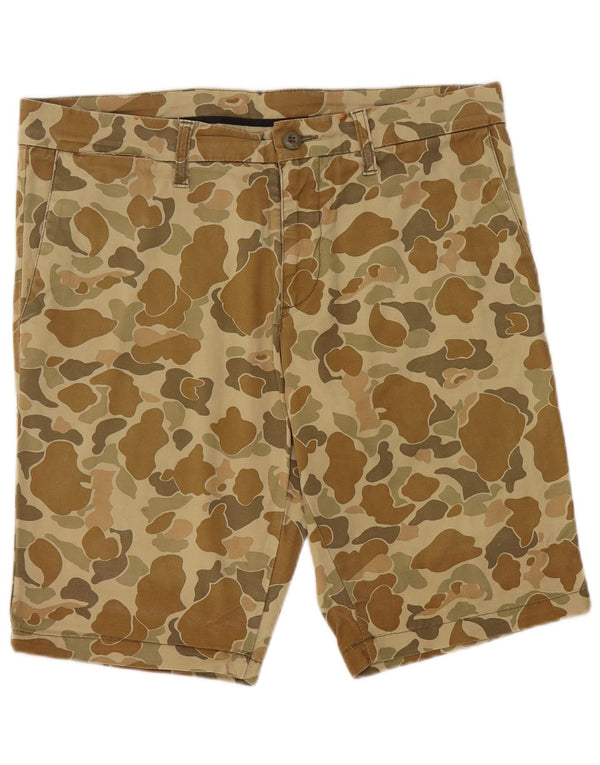 CARHARTT Mens Bermuda Chino Shorts W32 Medium  Khaki Camouflage Cotton