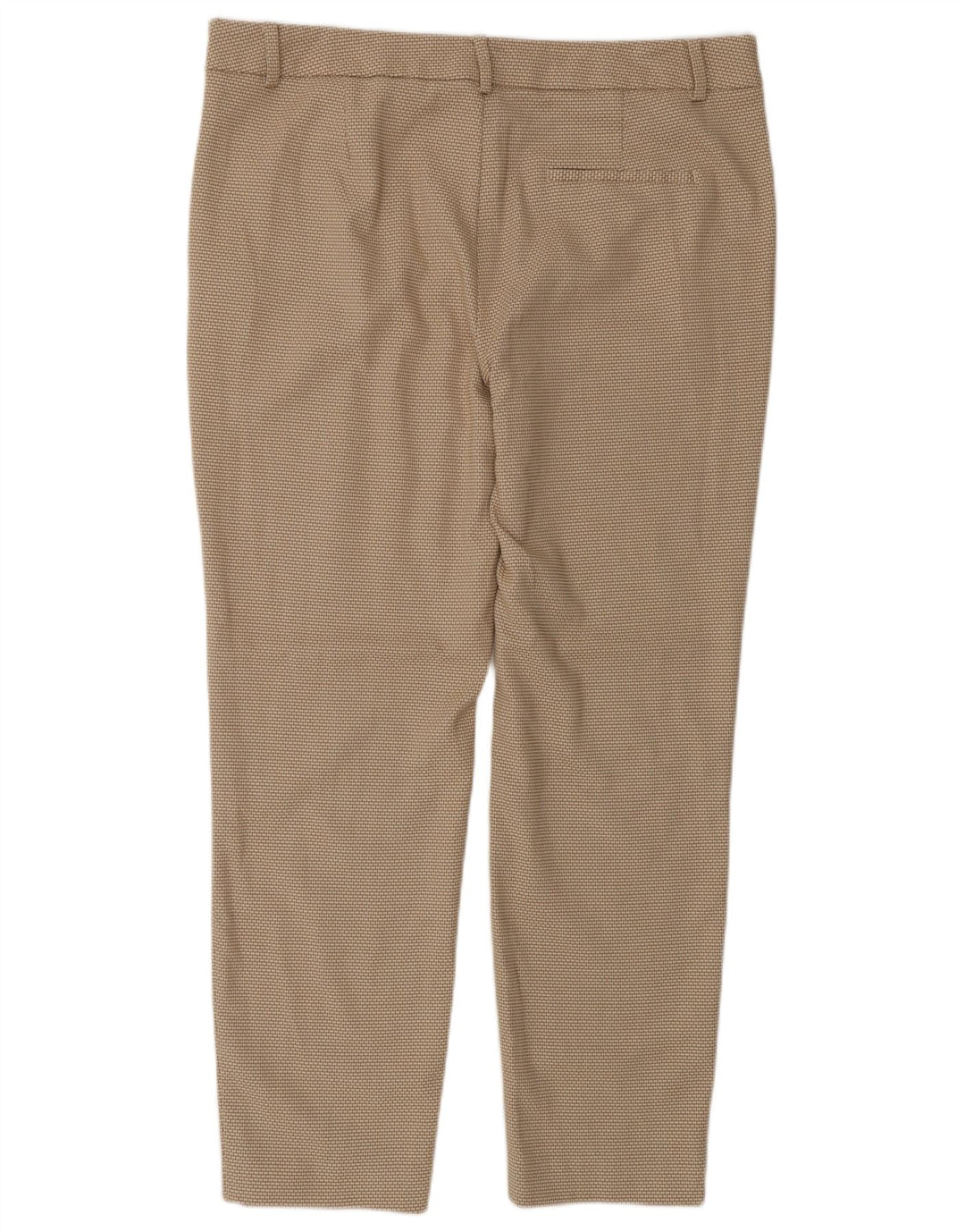 Pantaloni chino slim da donna Zara EU 42 Large W32 L27 Poliestere a quadri beige