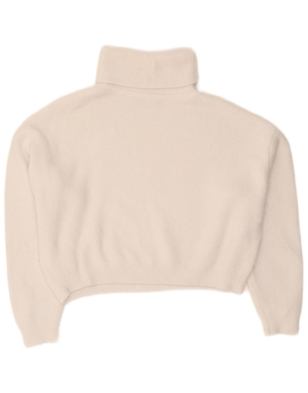 Maglione Zara da donna, vestibilità comoda, collo alto, vestibilità comoda, UK 14, bianco medio
