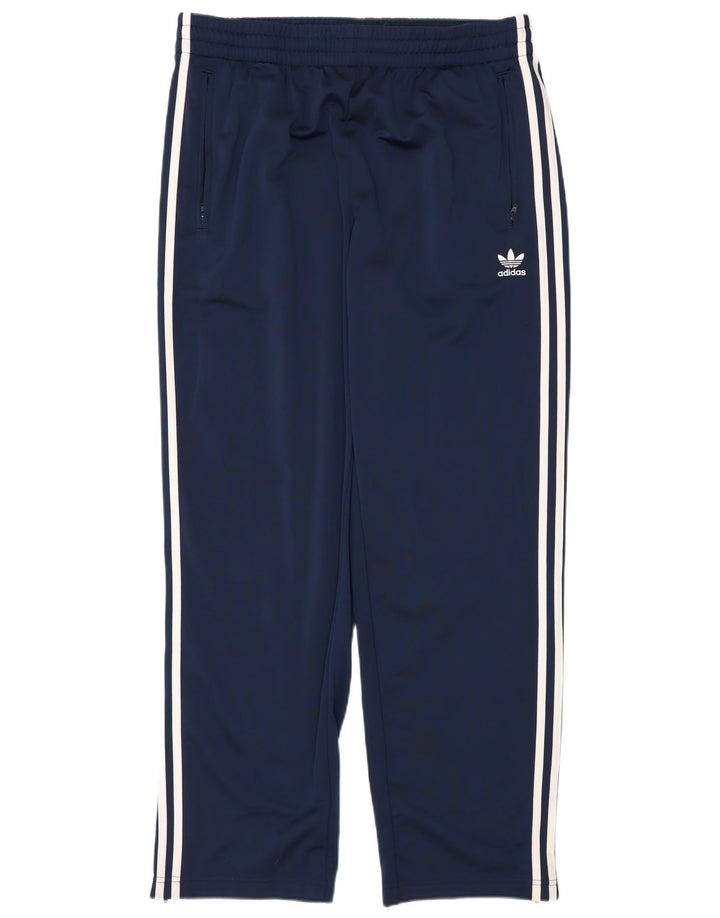 Pantaloni da tuta da uomo Adidas Large in poliestere blu navy