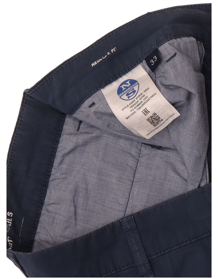 Pantaloncini chino vestibilità regolare da uomo North Sails W33 cotone blu navy medio