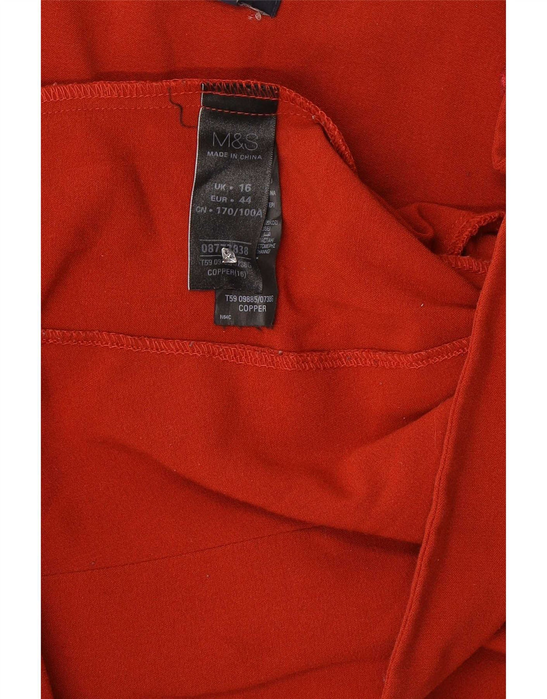 Giacca Marks & Spencer da donna Open Blazer UK 16 Large Arancione Poliestere