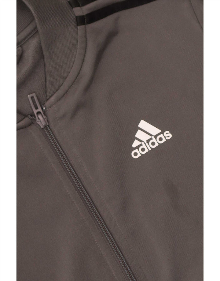 Giacca da ginnastica da uomo Adidas XS in poliestere grigio