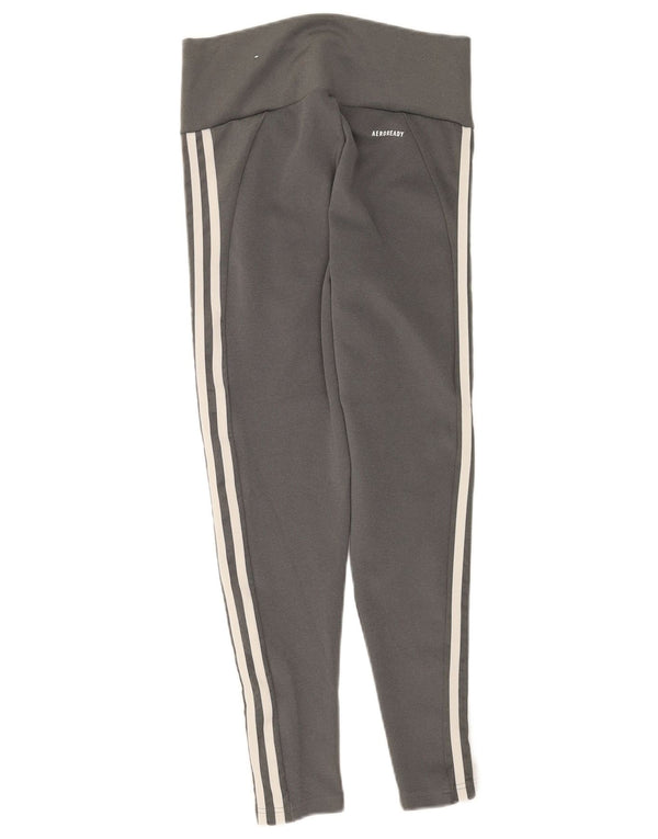 Leggings Adidas Aeroready Crop da donna UK 12/14 Poliestere grigio medio