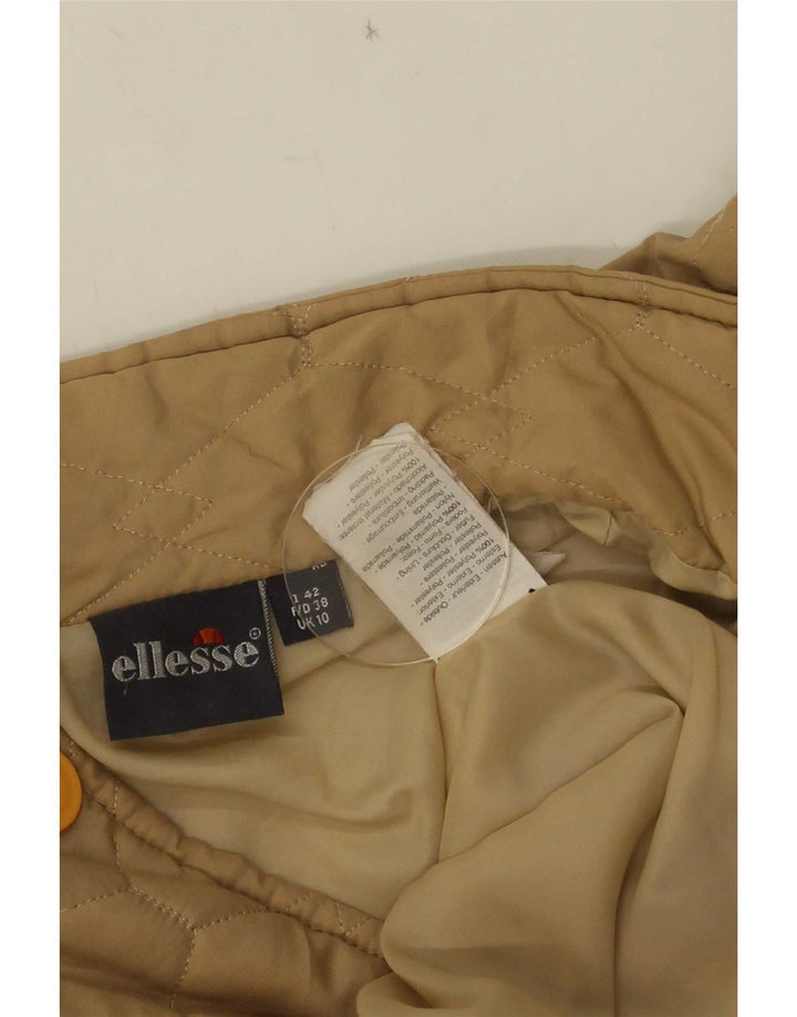 Giacca trapuntata oversize da donna Ellesse UK 10 Small Beige Poliestere