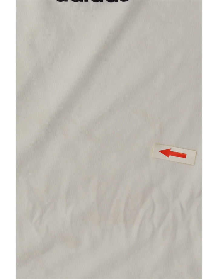 T-shirt Adidas Aeroready da uomo, piccola, in poliestere color block bianco