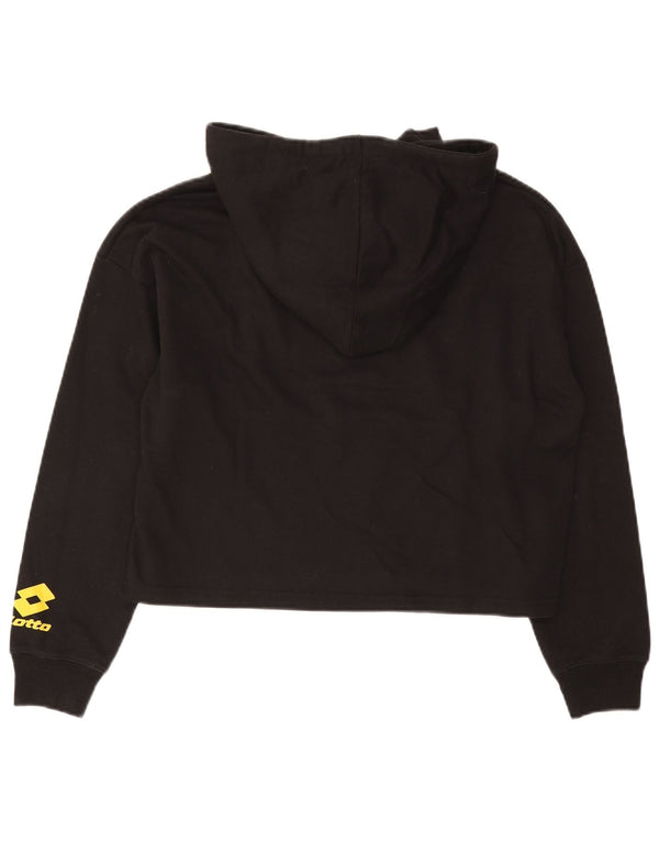 Maglione corto da donna con cappuccio oversize Lotto UK 10 Small Black Colourblock