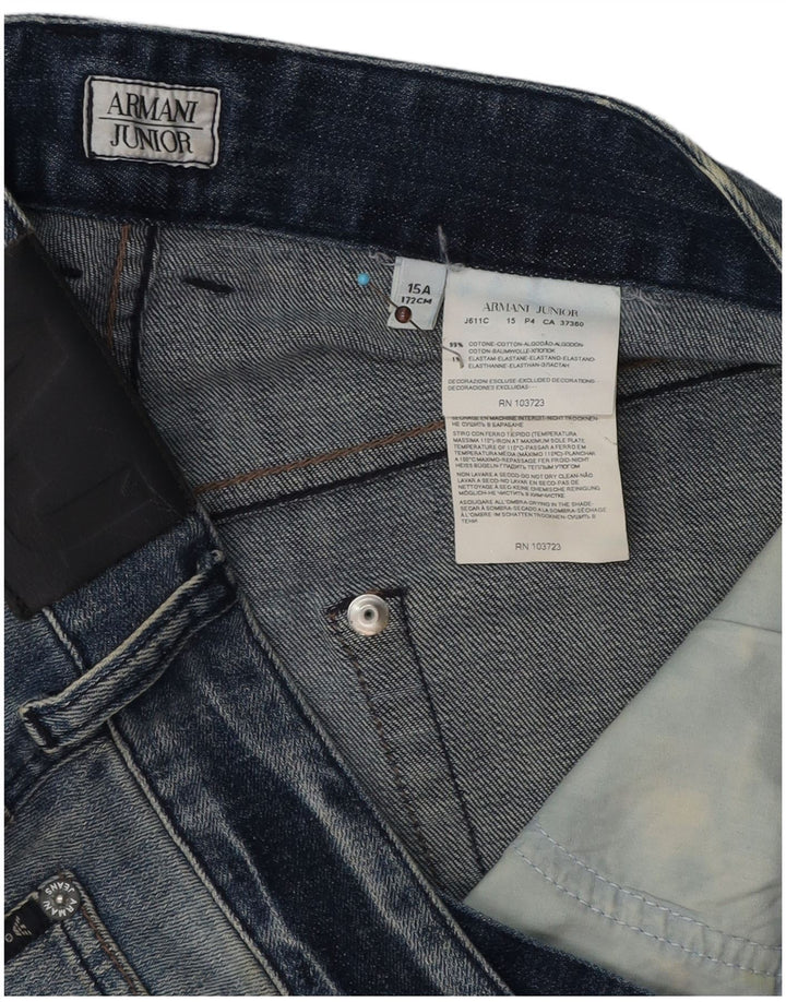 Shorts in denim da ragazzo Armani Junior 14-15 anni W34 Blu Cotone