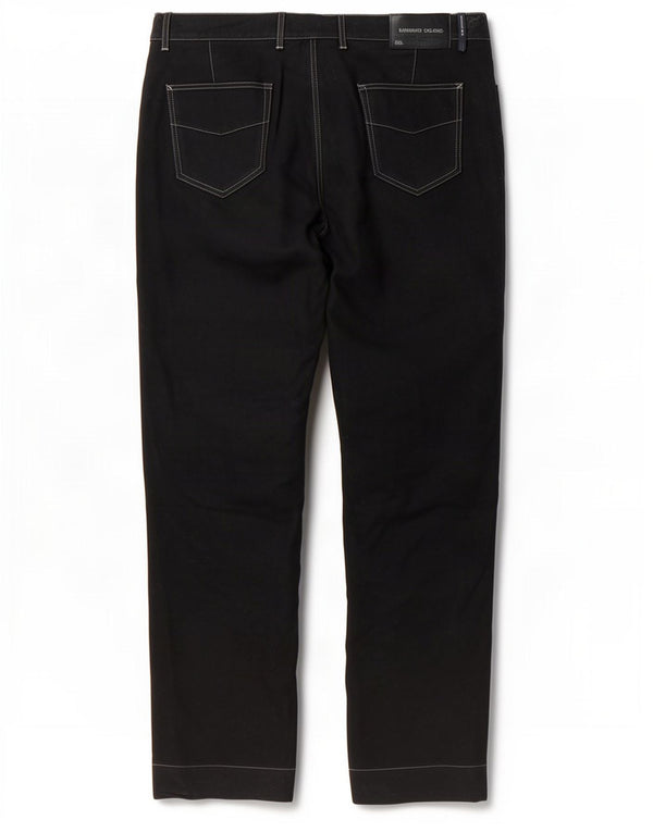 Pantaloni Chino Dritti Uomo Trussardi IT 52 XL W36 L34 Cotone Nero
