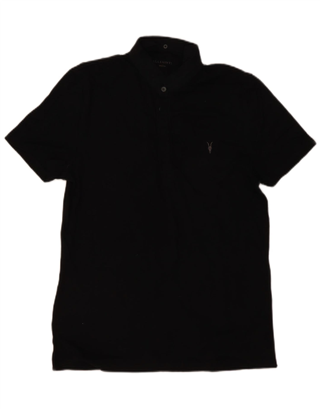 Polo da uomo ALL SAINTS in cotone nero medio