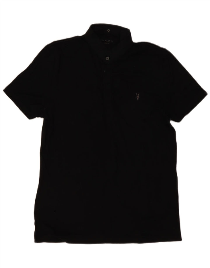 Polo da uomo ALL SAINTS in cotone nero medio