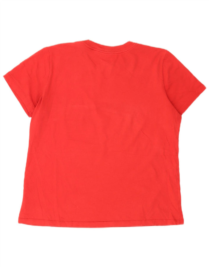 T-shirt grafica Nike Dri Fit da uomo in cotone rosso medio