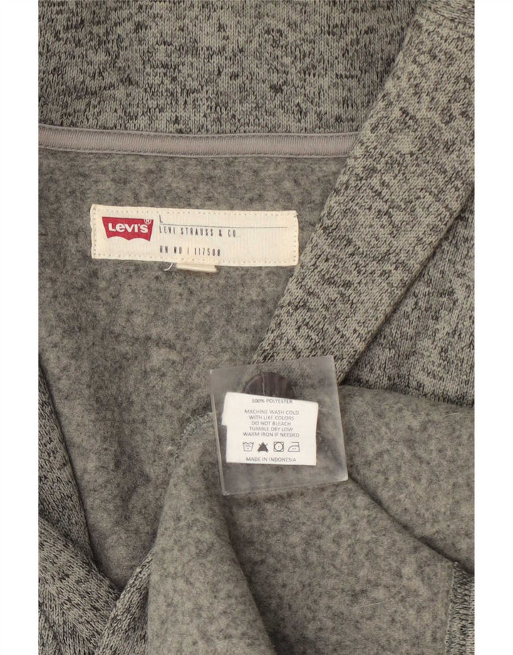 Maglione cardigan da uomo Levi's grande poliestere chiazzato grigio