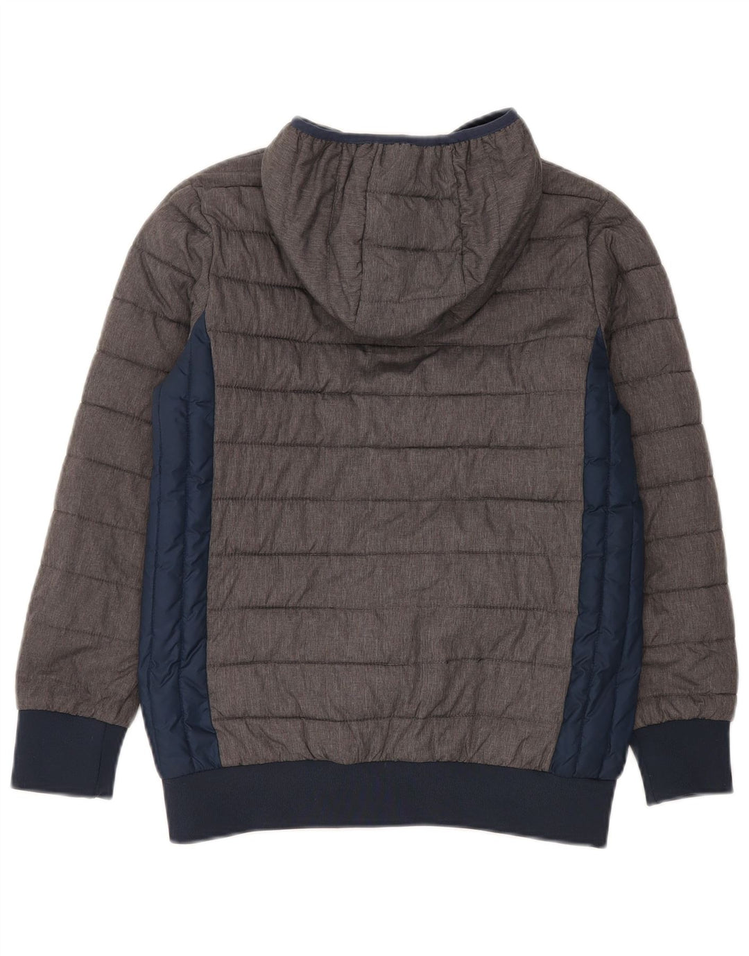 Giacca imbottita con cappuccio Ellesse per ragazzi 12-13 anni in nylon color block grigio