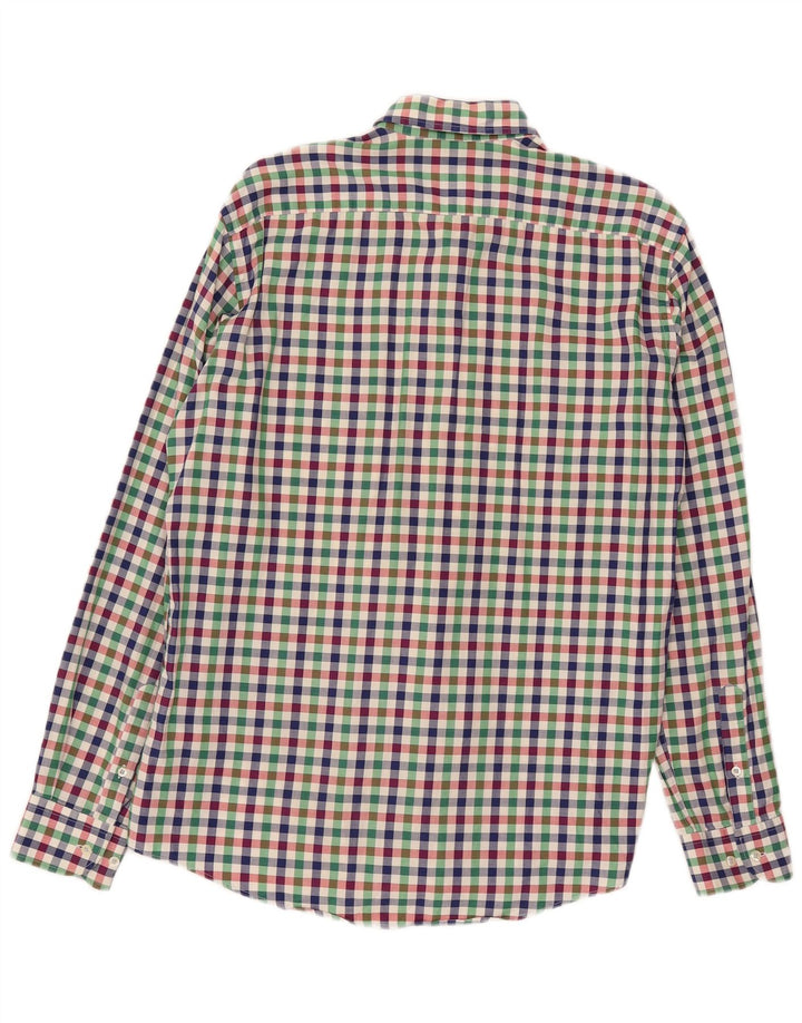 Camicia Lacoste da uomo slim fit in flanella taglia 42 grande a quadretti multicolore