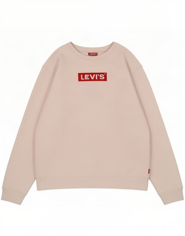 Levi's Felpa con grafica da uomo Maglione piccolo in cotone bianco
