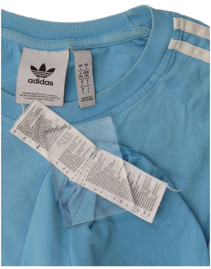 Maglietta Adidas da uomo Top Large in cotone blu