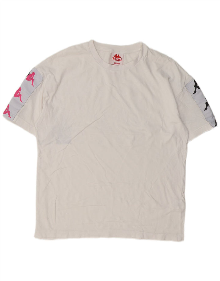 T-shirt grafica da uomo Kappa Top in cotone bianco medio