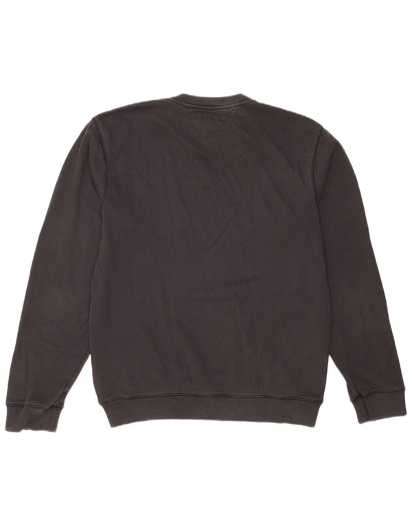 Tommy Hilfiger Uomo Felpa Maglione Medio Cotone Nero