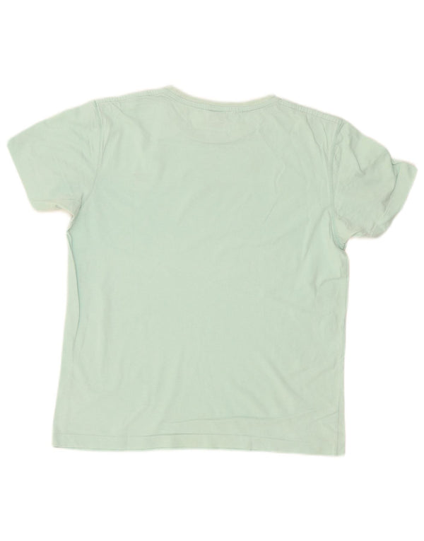 T-shirt da donna Diesel Top UK 10 piccola in cotone turchese