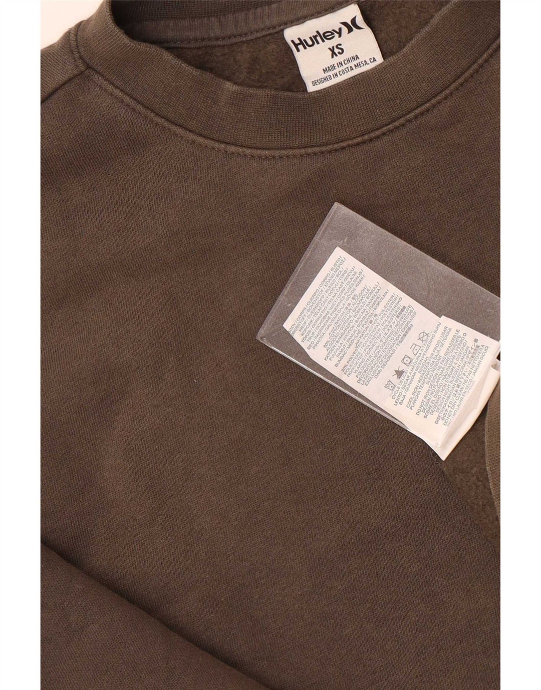 Felpa grafica da uomo Hurley Jumper XS in cotone marrone