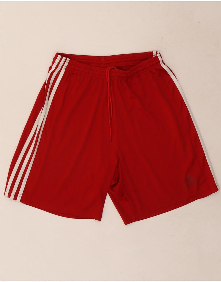 Pantaloncini sportivi Adidas Climalite da uomo in poliestere rosso medio