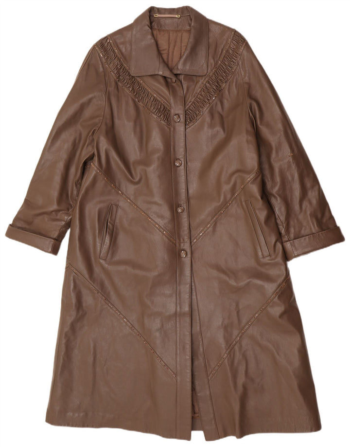 Il tuo cappotto in pelle da donna Sixth Sense UK 16 grande marrone