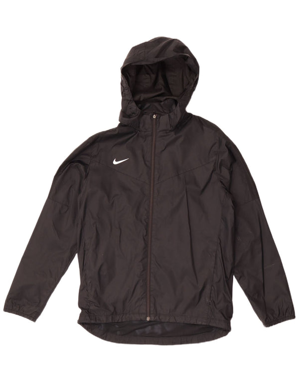 Giacca antipioggia con cappuccio Nike da bambino 13-14 anni XL in nylon nero