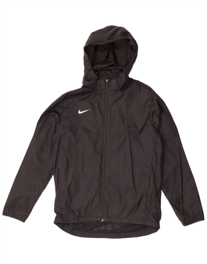 Giacca antipioggia con cappuccio Nike da bambino 13-14 anni XL in nylon nero