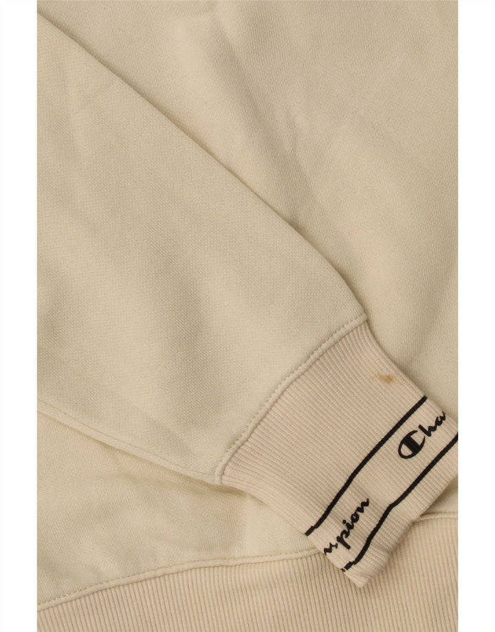 Felpa oversize con grafica da donna Champion UK 10 Small Off White