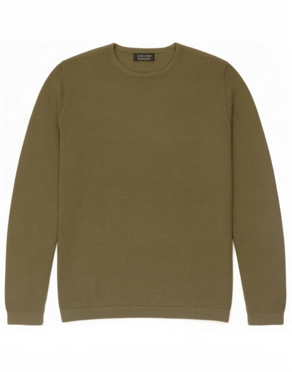 Maglione maglione girocollo da uomo Zara piccolo color kaki