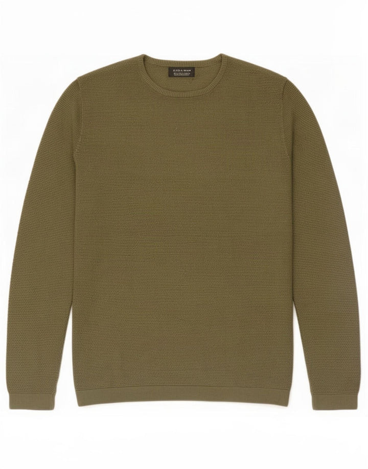 Maglione maglione girocollo da uomo Zara piccolo color kaki