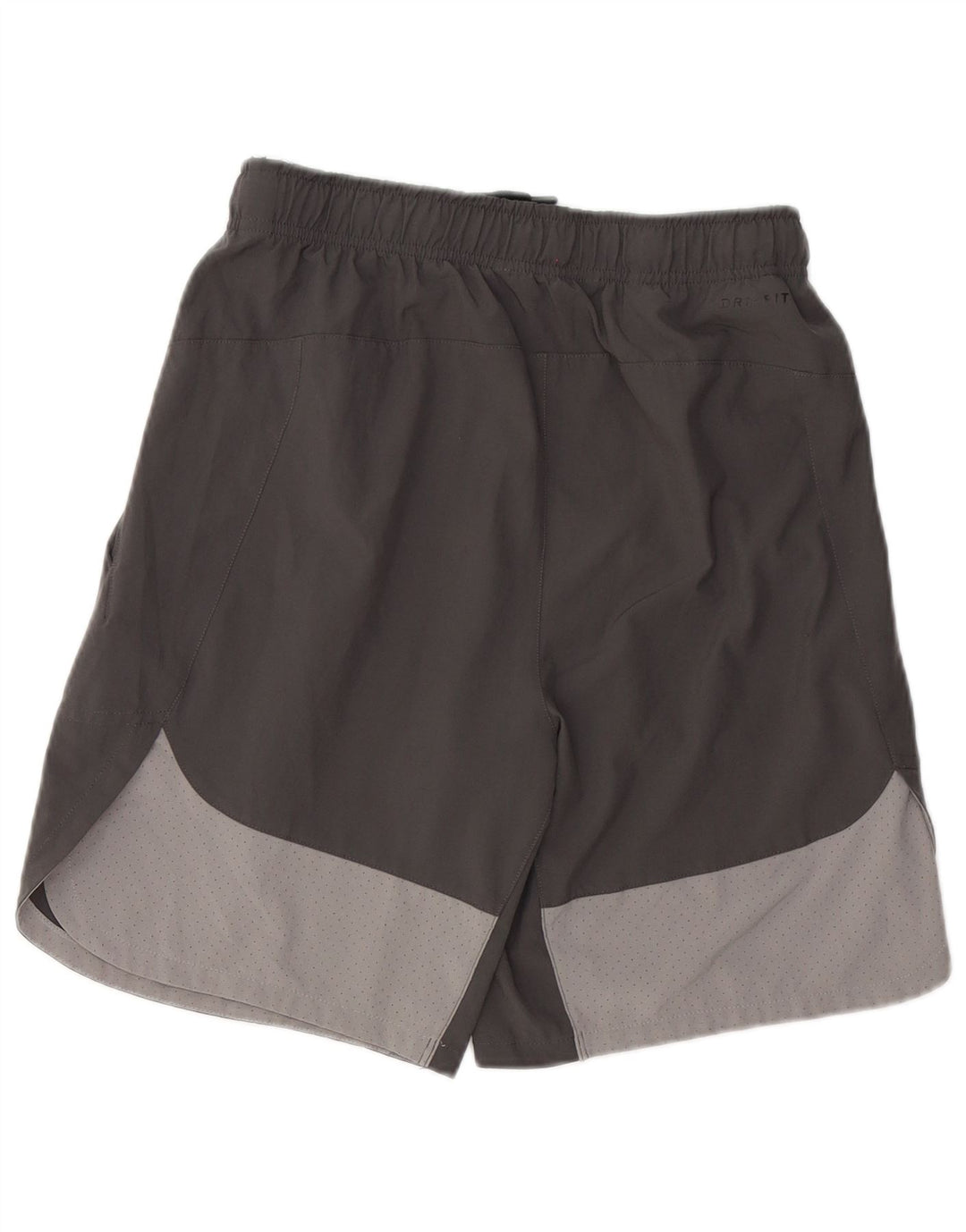 Pantaloncini sportivi Nike Dri Fit da uomo, piccoli, in poliestere color block grigio