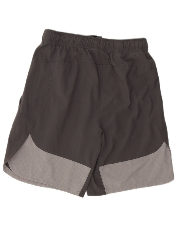 Pantaloncini sportivi Nike Dri Fit da uomo, piccoli, in poliestere color block grigio