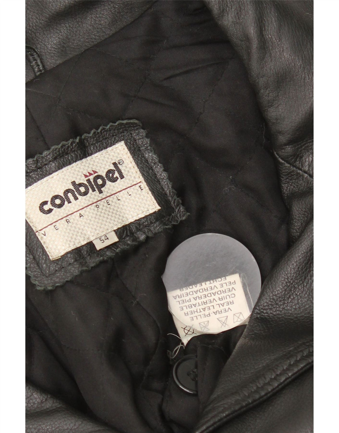 Giacca Pelle Uomo Conbipel IT 54 XL Pelle Nera