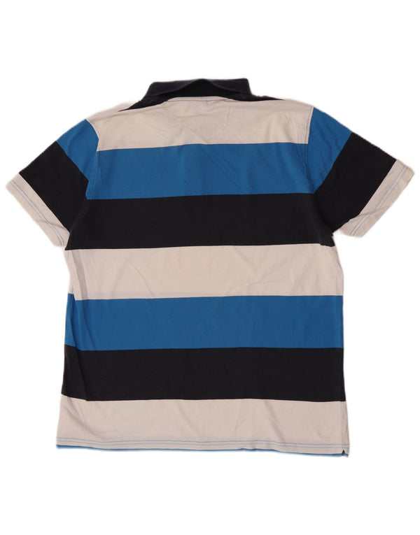 Polo Nike Uomo UK 47/48 2XL Blu Colourblock Cotone