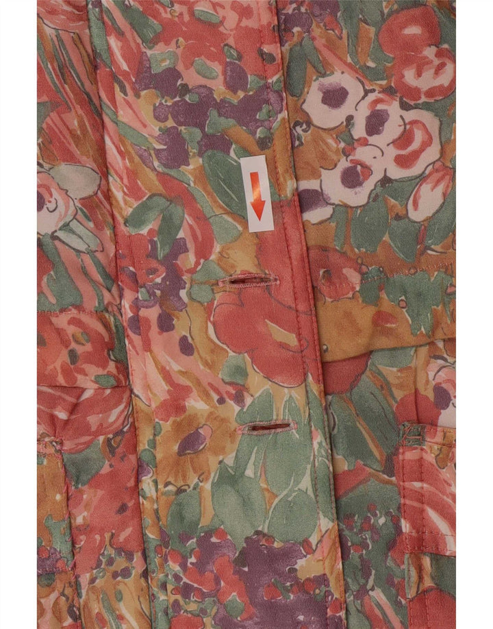 Cappotto imbottito vintage da donna EU 38 Rosa medio floreale