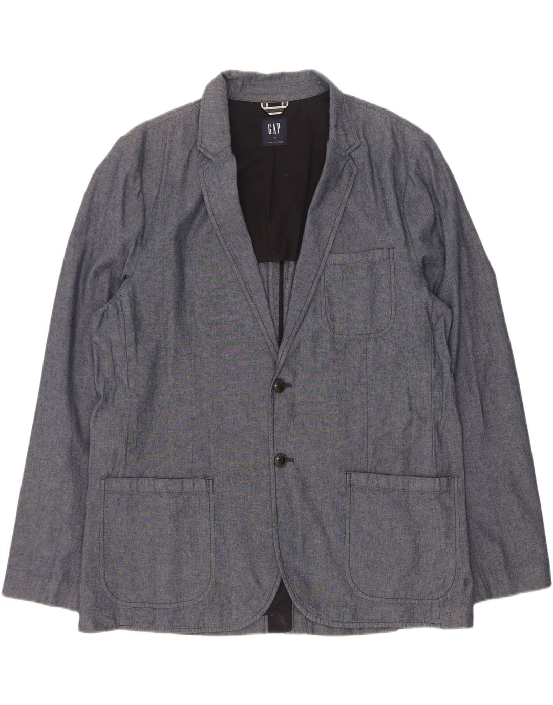 Giacca blazer da uomo a 2 bottoni Gap UK 42 XL cotone blu navy